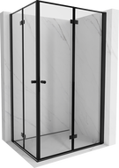 Mexen Mist-F Duo kabina prysznicowa składana prawa 75 x 80 cm, czarna ramka, czarna -  8A6-075L-080P-70-70