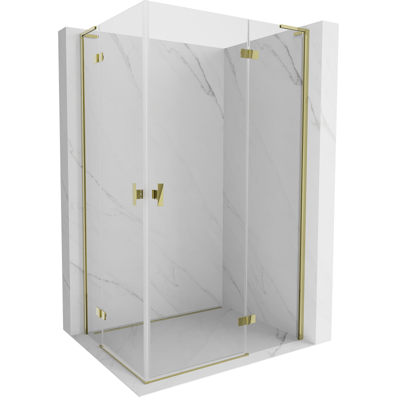 Mexen Mist-H L Duo kabina prysznicowa uchylna prawa 85 x 95 cm, transparent, złota - 8A5L-085L-095P-50-00