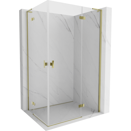 Mexen Mist-H L Duo kabina prysznicowa uchylna prawa 85 x 95 cm, transparent, złota - 8A5L-085L-095P-50-00