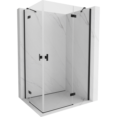 Mexen Mist-H Duo kabina prysznicowa uchylna prawa 85 x 105 cm, transparent, czarna - 8A5-085L-105P-70-00