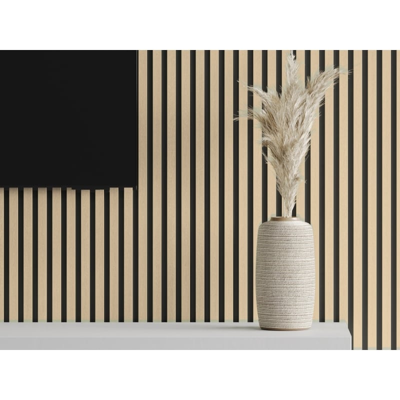 Mexen Lam-B lamele ścienne 275 x 30 cm, płyta HDF 4 mm, fornir techniczny, Dąb Piaskowy - S100-275307-3015-001