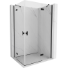 Mexen Mist-H Duo kabina prysznicowa uchylna prawa 105 x 120 cm, transparent, czarna - 8A5-105L-120P-70-00