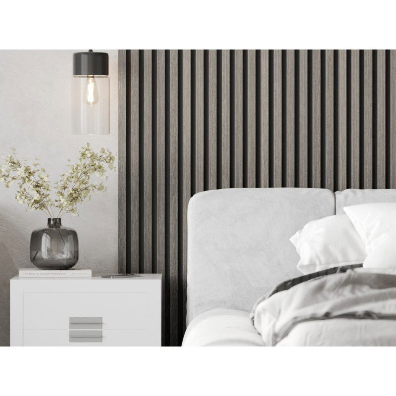 Mexen Lam-B lamele ścienne 275 x 30 cm, płyta HDF 4 mm, fornir techniczny, Dąb Srebrzysty - S100-275307-3015-007