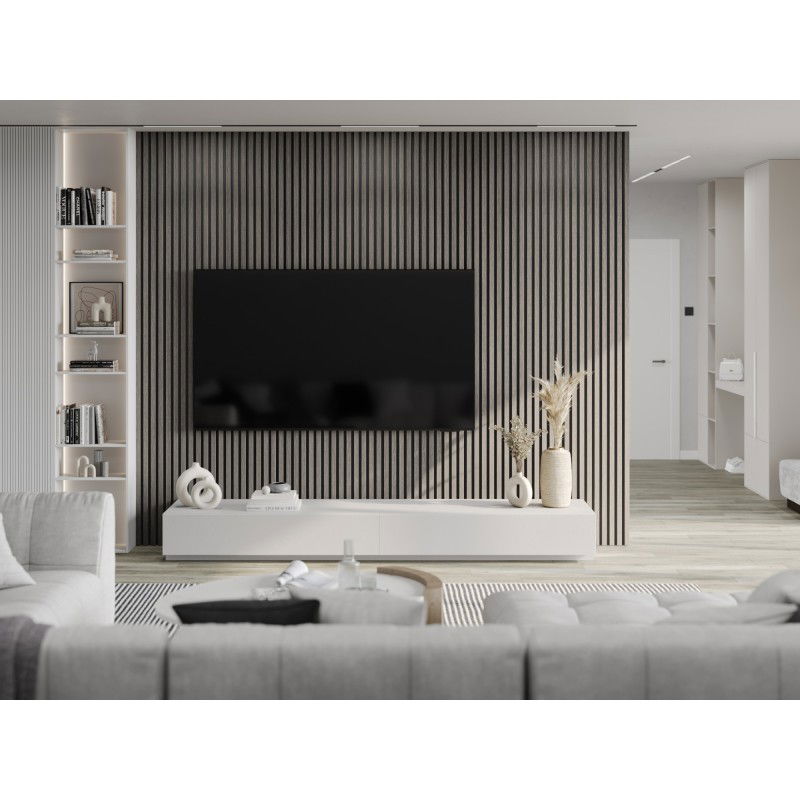 Mexen Lam-B lamele ścienne 275 x 30 cm, płyta HDF 4 mm, fornir techniczny, Dąb Srebrzysty - S100-275307-3015-007