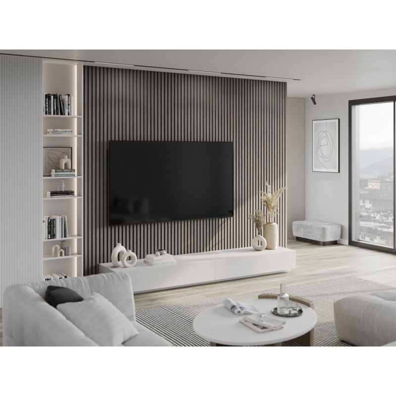 Mexen Lam-B lamele ścienne 275 x 30 cm, płyta HDF 4 mm, fornir techniczny, Dąb Srebrzysty - S100-275307-3015-007