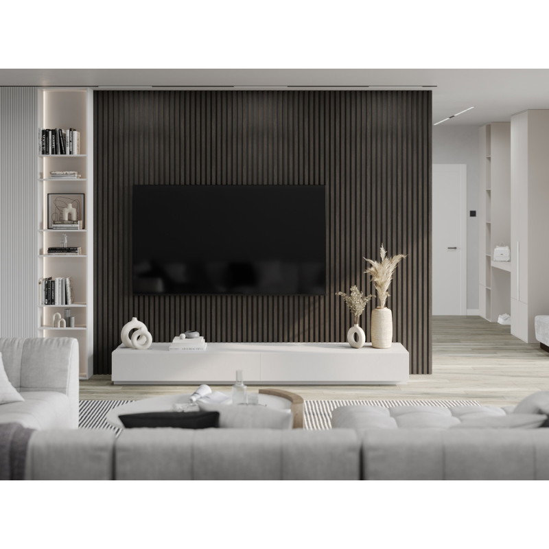 Mexen Lam-B lamele ścienne 275 x 30 cm, płyta HDF 4 mm, fornir techniczny, Orzech Srebrzysty - S100-275307-3015-009