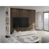 Mexen Lam-B lamele ścienne 275 x 30 cm, płyta HDF 4 mm, fornir techniczny, Orzech Kakaowy - S100-275307-3015-018