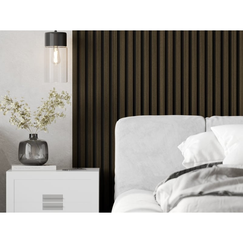 Mexen Lam-B lamele ścienne 275 x 30 cm, płyta HDF 4 mm, fornir techniczny, Heban Królewski - S100-275307-3015-020