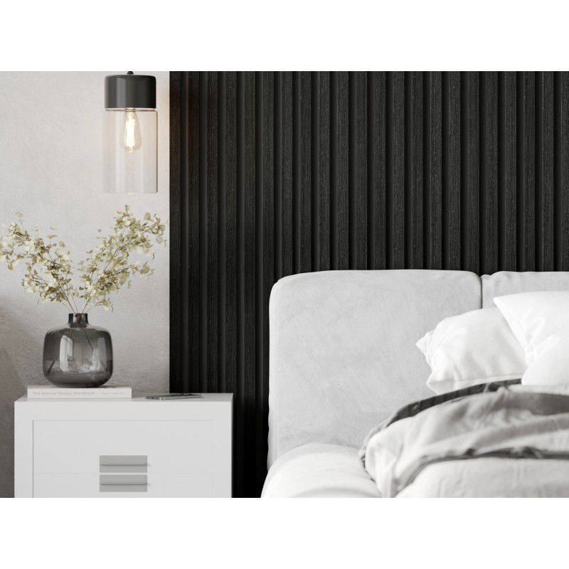 Mexen Lam-B lamele ścienne 275 x 30 cm, płyta HDF 4 mm, fornir techniczny, Dąb Czarny Srebrzysty - S100-275307-3015-025