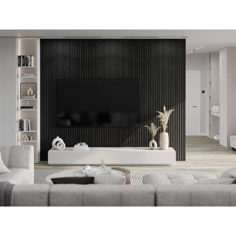 Mexen Lam-B lamele ścienne 275 x 30 cm, płyta HDF 4 mm, fornir techniczny, Dąb Czarny Srebrzysty - S100-275307-3015-025