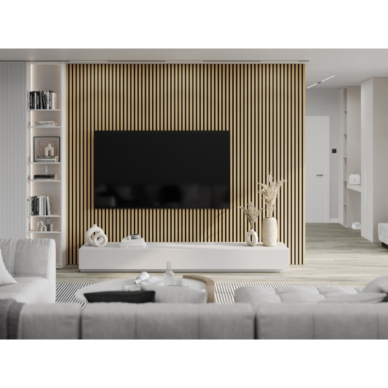 Mexen Lam-F lamele ścienne akustyczne 275 x 30 cm, filc 8 mm, fornir techniczny, Dąb Złocisty - S105-275307-3015-003