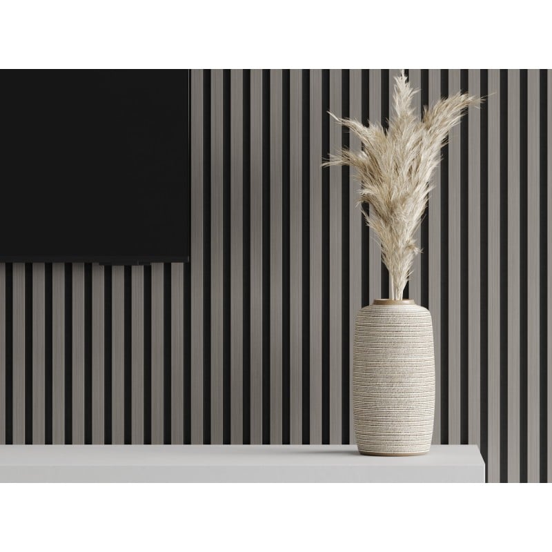 Mexen Lam-F lamele ścienne akustyczne 275 x 30 cm, filc 8 mm, fornir techniczny, Dąb Stalowy - S105-275307-3015-006