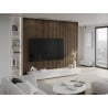 Mexen Lam-F lamele ścienne akustyczne 275 x 30 cm, filc 8 mm, fornir techniczny, Orzech Kakaowy - S105-275307-3015-018