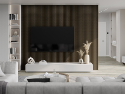 Mexen Lam-F lamele ścienne akustyczne 275 x 30 cm, filc 8 mm, fornir techniczny, Heban Królewski - S105-275307-3015-020