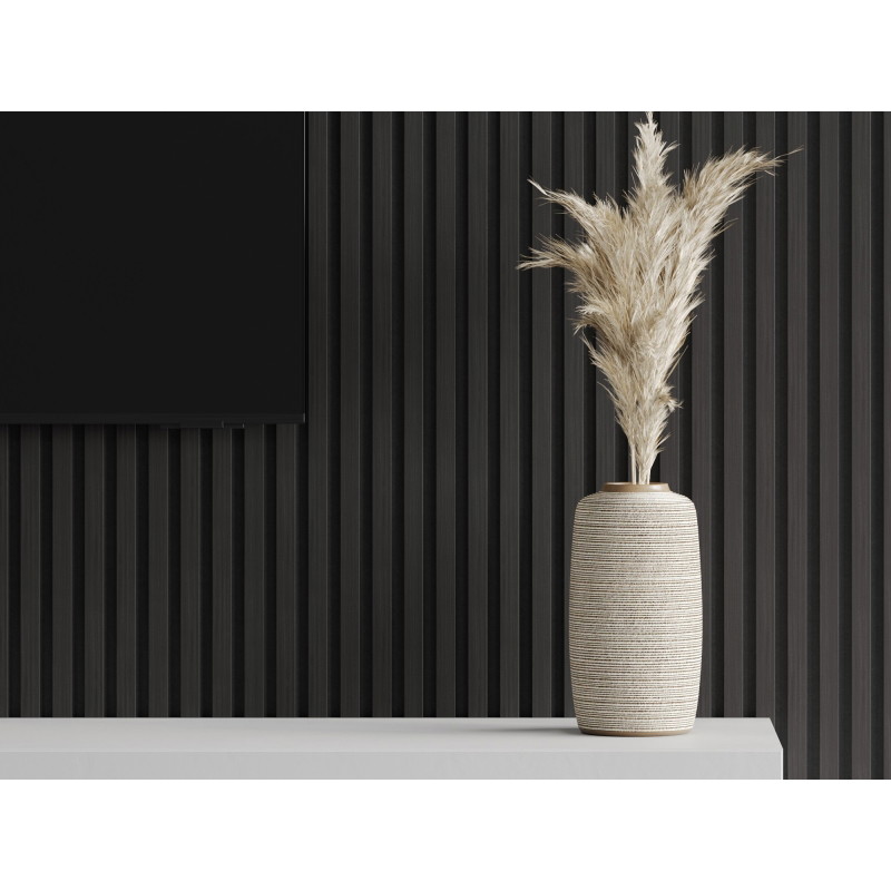 Mexen Lam-F lamele ścienne akustyczne 275 x 30 cm, filc 8 mm, fornir techniczny, Heban Czarny - S105-275307-3015-023