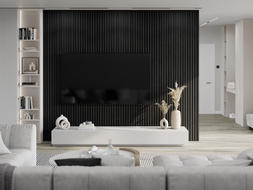 Mexen Lam-F lamele ścienne akustyczne 275 x 30 cm, filc 8 mm, fornir techniczny, Dąb Czarny Srebrzysty - S105-275307-3015-025