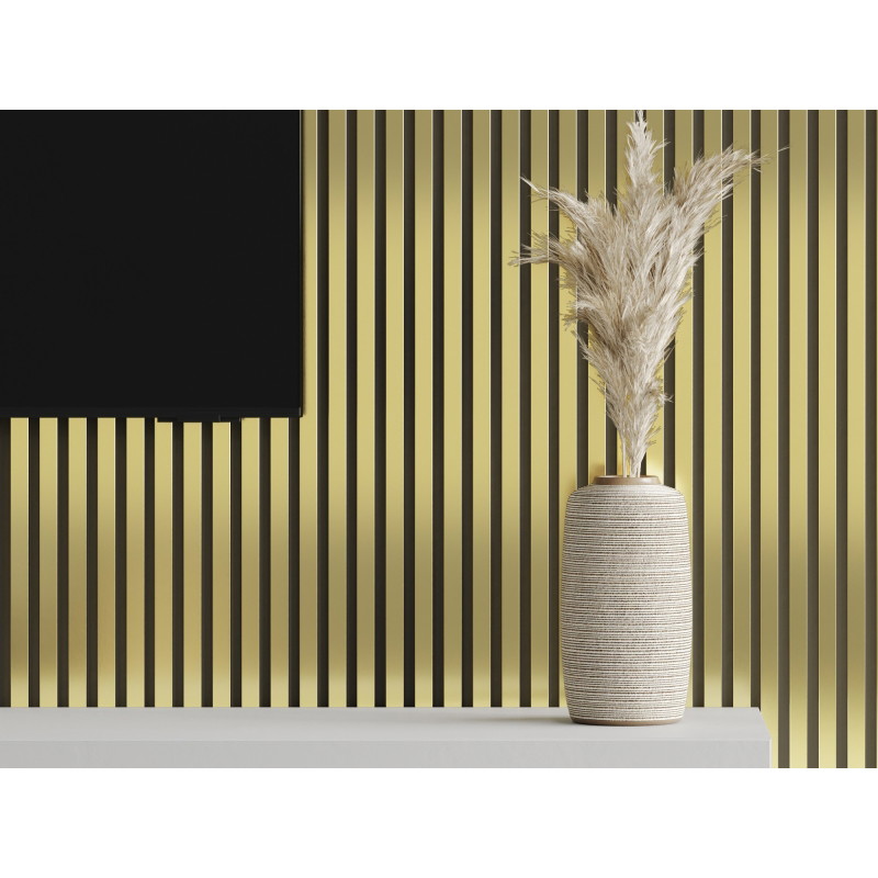 Mexen Lam-B lamele ścienne 275 x 31,5 cm, płyta HDF 4 mm, Złoty - S100-275317-2812-057