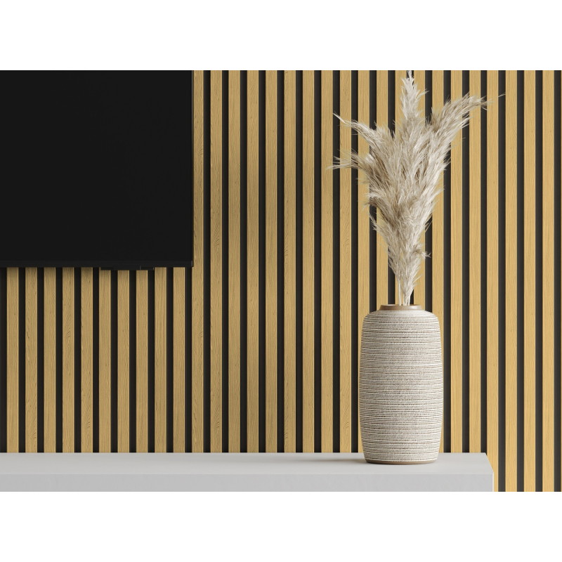 Mexen Lam-B lamele ścienne 275 x 31,5 cm, płyta HDF 4 mm, Dąb Amber - S100-275317-2812-073