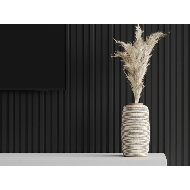 Mexen Lam-F lamele ścienne akustyczne 275 x 31,5 cm, filc 6 mm, Czarny Połysk - S105-275317-2812-055
