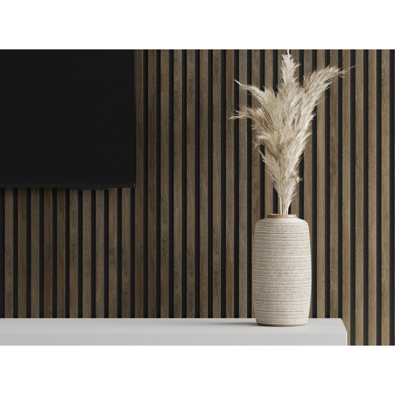 Mexen Lam-F lamele ścienne akustyczne 275 x 31,5 cm, filc 6 mm, Dąb Espresso - S105-275317-2812-065