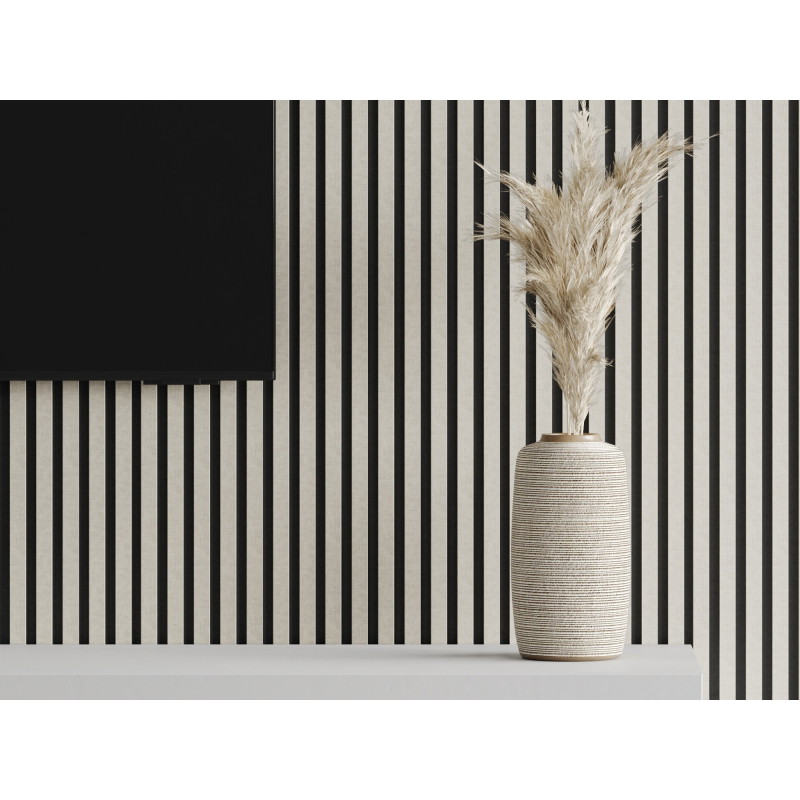 Mexen Lam-F lamele ścienne akustyczne 275 x 31,5 cm, filc 6 mm, Len Szary - S105-275317-2812-068