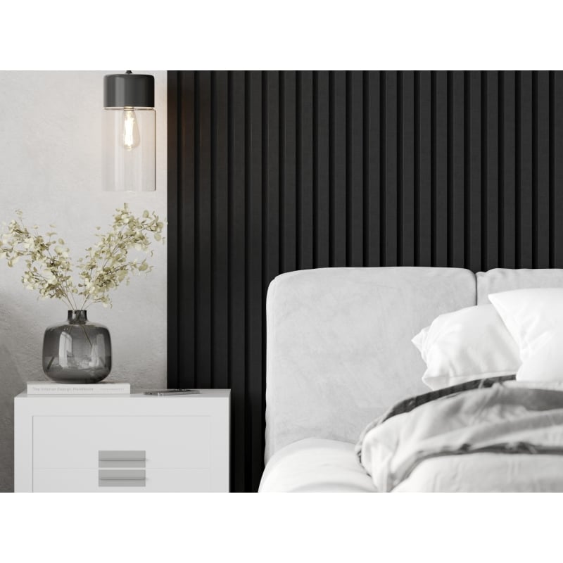 Mexen Lam-F lamele ścienne akustyczne 275 x 31,5 cm, filc 6 mm, Len Czarny - S105-275317-2812-069
