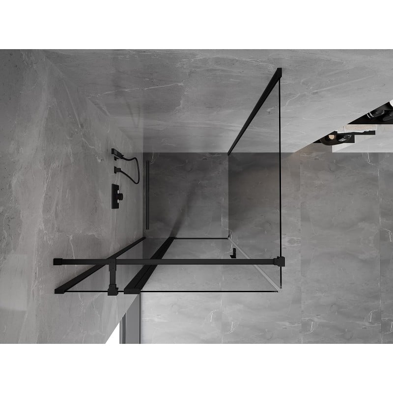 Mexen Mist T kabina prysznicowa uchylna 90 x 90 cm, transparent, czarna - 8A4T-090-090-70-00