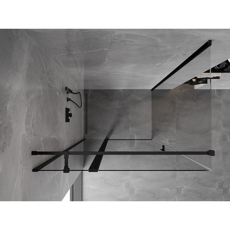 Mexen Mist T kabina prysznicowa uchylna 90 x 95 cm, transparent, czarna - 8A4T-090-095-70-00