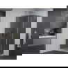 Mexen Pretoria kabina prysznicowa uchylna 70 x 70 cm, grafit , chrom + brodzik Flat - 852-070-070-01-40-4010