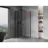 Mexen Mist T kabina prysznicowa uchylna 120 x 120 cm, transparent, czarna - 8A4T-120-120-70-00