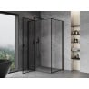 Mexen Mist T kabina prysznicowa uchylna lewa 90 x 70 cm, czarna ramka, czarna - 8A4T-090-070-70-70-L
