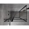 Mexen Mist T kabina prysznicowa uchylna lewa 75 x 85 cm, czarna ramka, czarna - 8A4T-075-085-70-70-L