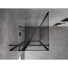 Mexen Mist T kabina prysznicowa uchylna lewa 110 x 110 cm, czarna ramka, czarna - 8A4T-110-110-70-70-L