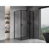 Mexen Mist T kabina prysznicowa uchylna prawa 80 x 70 cm, czarna ramka, czarna - 8A4T-080-070-70-70-P