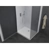 Mexen Pretoria kabina prysznicowa uchylna 80 x 120 cm, grafit, chrom + brodzik Flat - 852-080-120-01-40-4010
