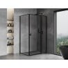 Mexen Mist T kabina prysznicowa uchylna prawa 110 x 120 cm, czarna ramka, czarna - 8A4T-110-120-70-70-P