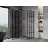 Mexen Mist T kabina prysznicowa uchylna lewa 75 x 70 cm, czarna kratka, czarna - 8A4T-075-070-70-77-L