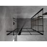 Mexen Mist T kabina prysznicowa uchylna lewa 80 x 75 cm, czarna kratka, czarna - 8A4T-080-075-70-77-L