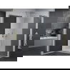 Mexen Pretoria kabina prysznicowa uchylna 90 x 70 cm, grafit, chrom + brodzik Flat - 852-090-070-01-40-4010