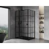 Mexen Mist T kabina prysznicowa uchylna lewa 120 x 85 cm, czarna kratka, czarna - 8A4T-120-085-70-77-L