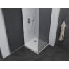 Mexen Pretoria kabina prysznicowa uchylna 80 x 80 cm, grafit , chrom + brodzik Flat - 852-080-080-01-40-4010