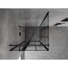 Mexen Mist T kabina prysznicowa uchylna lewa 120 x 120 cm, czarna kratka, czarna - 8A4T-120-120-70-77-L