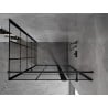 Mexen Mist T kabina prysznicowa uchylna prawa 100 x 80 cm, czarna kratka, czarna - 8A4T-100-080-70-77-P