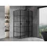 Mexen Mist T kabina prysznicowa uchylna prawa 90 x 85 cm, czarna kratka, czarna - 8A4T-090-085-70-77-P