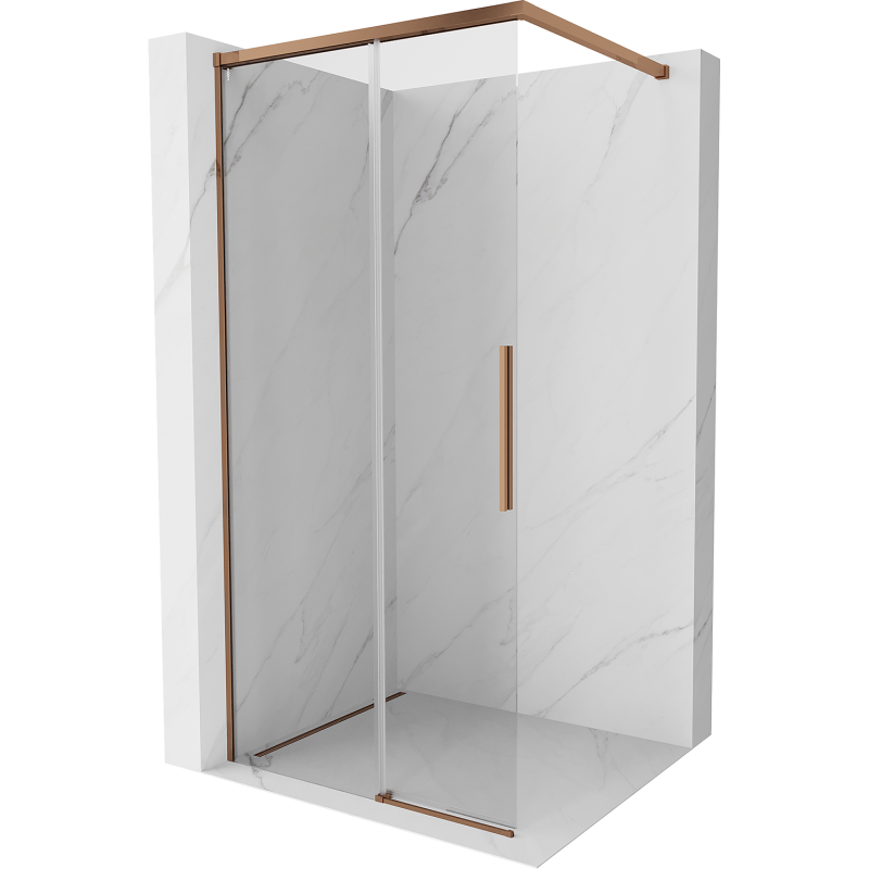 Mexen Rox ścianka prysznicowa Walk-in 105 x 200 cm, transparent 8 mm, różowe złoto - 8C2-105-003-60-00