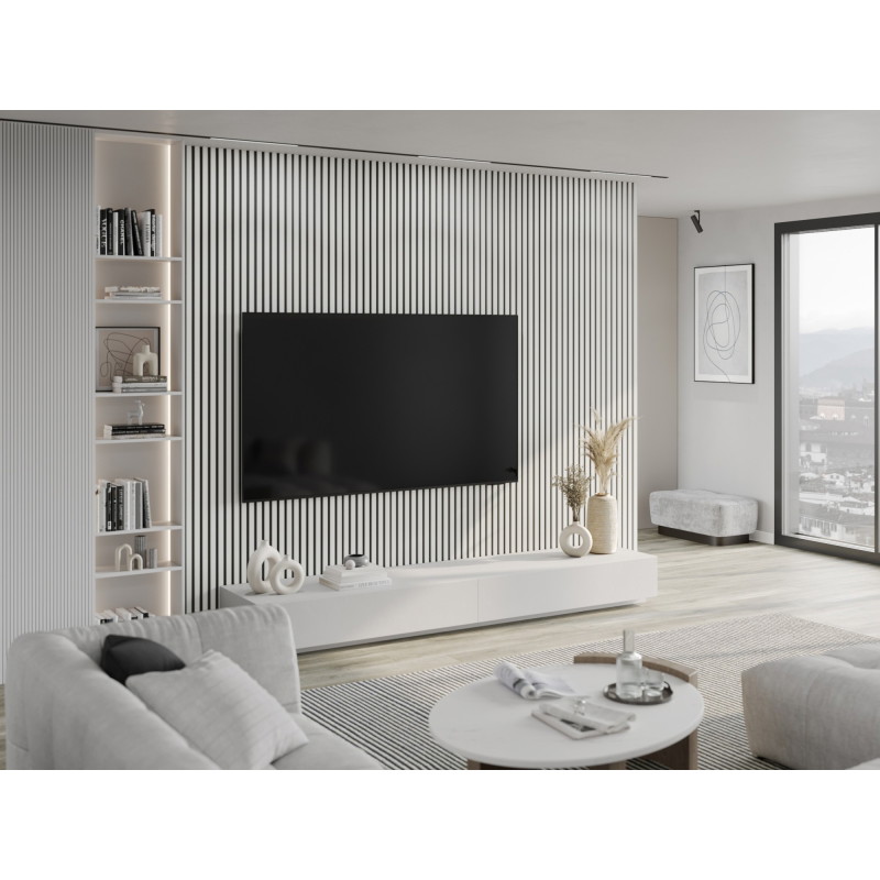Mexen Lam-F próbka lameli ściennych akustycznych, filc 6 mm, Biały Mat - S105-051-S