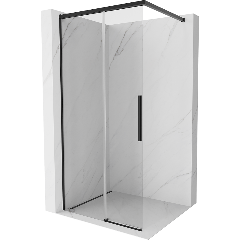 Mexen Rox ścianka prysznicowa Walk-in 90 x 200 cm, transparent 8 mm, czarna - 8C2-090-003-70-00