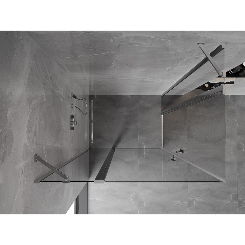 Mexen Mist Duo kabina prysznicowa uchylna 115 x 90 cm, transparent, chrom - 8A4-115-090-01-00