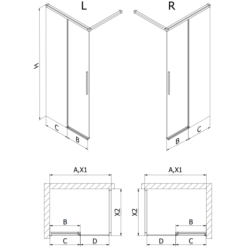 Mexen Rox ścianka prysznicowa Walk-in 120 x 200 cm, transparent 8 mm, nikiel szczotkowany - 8C2-120-003-97-00