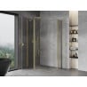 Mexen Mist Duo kabina prysznicowa uchylna 80 x 70 cm, transparent, złota - 8A4-080-070-50-00